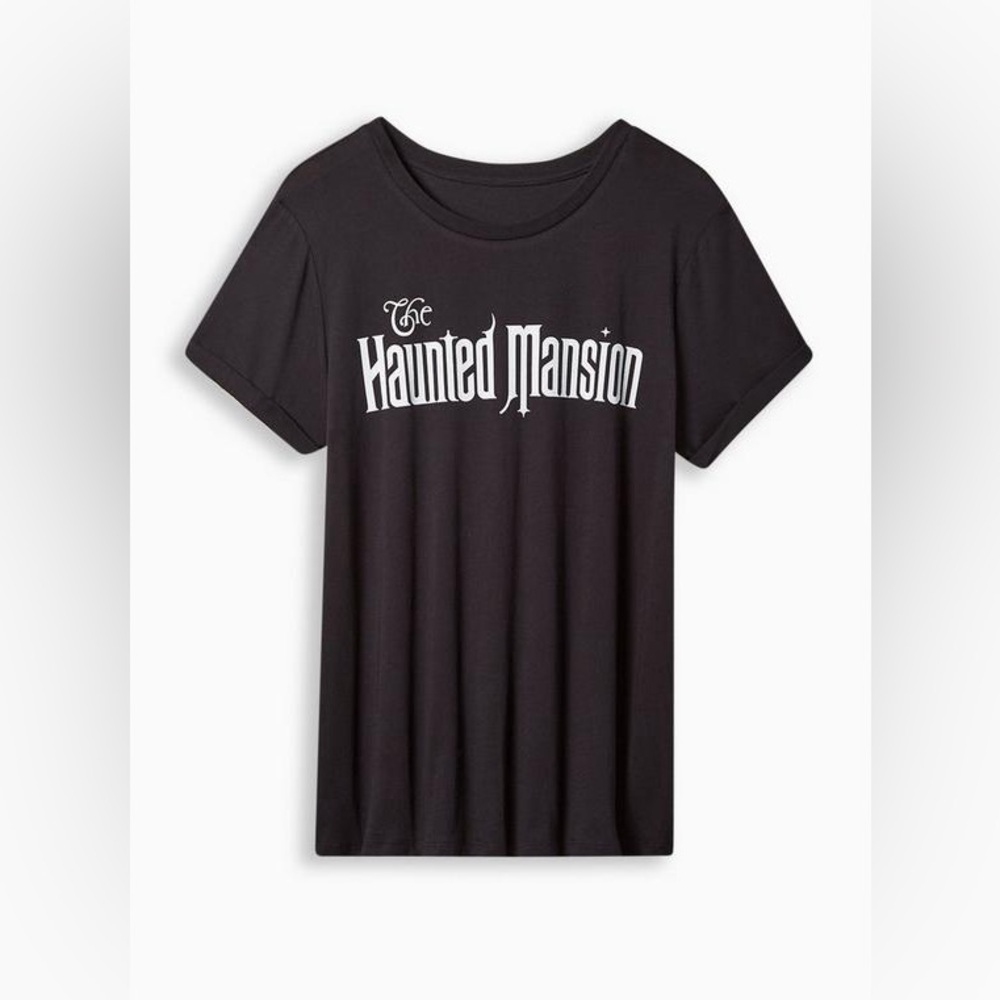 Torrid Disney Black Haunted Mansion Short Sleeve Tee 1X (14-16)